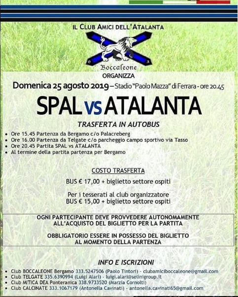 Club Amici Boccaleone Spal-Atalanta