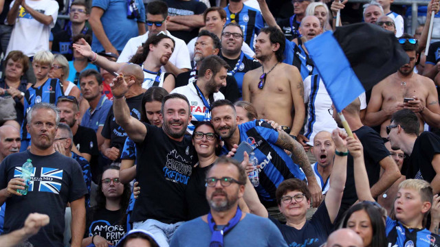PH. ALBERTO. MARIANI Reggio Emilia 23 -08 -2018- PRELIMINARI EUROPA LEAGUE 2018-19 , ATALANTA - COPENAGHEN .ALBERTO MARIANI - SILPRESS Nella foto - TIFOSI ATALANTA ALLO STADIO MAPPEI DI Reggio Emilia