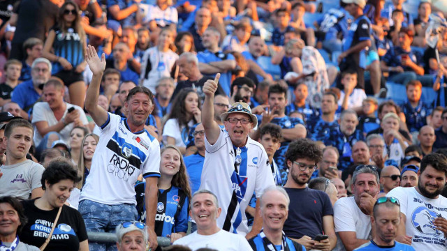 PH. ALBERTO. MARIANI Reggio Emilia 23 -08 -2018- PRELIMINARI EUROPA LEAGUE 2018-19 , ATALANTA - COPENAGHEN .ALBERTO MARIANI - SILPRESS Nella foto - TIFOSI ATALANTA ALLO STADIO MAPPEI DI Reggio Emilia
