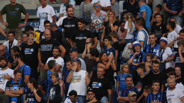 PH. ALBERTO. MARIANI Reggio Emilia 23 -08 -2018- PRELIMINARI EUROPA LEAGUE 2018-19 , ATALANTA - COPENAGHEN .ALBERTO MARIANI - SILPRESS Nella foto - TIFOSI ATALANTA ALLO STADIO MAPPEI DI Reggio Emilia