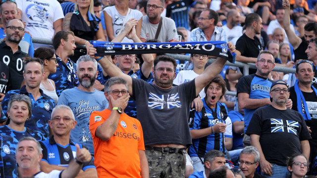 PH. ALBERTO. MARIANI Reggio Emilia 23 -08 -2018- PRELIMINARI EUROPA LEAGUE 2018-19 , ATALANTA - COPENAGHEN .ALBERTO MARIANI - SILPRESS Nella foto - TIFOSI ATALANTA ALLO STADIO MAPPEI DI Reggio Emilia