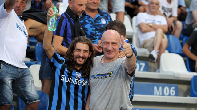 PH. ALBERTO. MARIANI Reggio Emilia 23 -08 -2018- PRELIMINARI EUROPA LEAGUE 2018-19 , ATALANTA - COPENAGHEN .ALBERTO MARIANI - SILPRESS Nella foto - TIFOSI ATALANTA ALLO STADIO MAPPEI DI Reggio Emilia