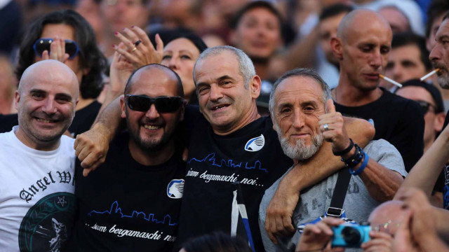 PH. ALBERTO. MARIANI Reggio Emilia 23 -08 -2018- PRELIMINARI EUROPA LEAGUE 2018-19 , ATALANTA - COPENAGHEN .ALBERTO MARIANI - SILPRESS Nella foto - TIFOSI ATALANTA ALLO STADIO MAPPEI DI Reggio Emilia