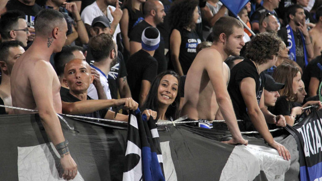 PH. ALBERTO. MARIANI Reggio Emilia 23 -08 -2018- PRELIMINARI EUROPA LEAGUE 2018-19 , ATALANTA - COPENAGHEN .ALBERTO MARIANI - SILPRESS Nella foto - TIFOSI ATALANTA ALLO STADIO MAPPEI DI Reggio Emilia