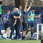Bergamo. 02 Luglio 2020 Campionato serie A Tim 2019 - 2020 stadio Gewiss Stadioum 29 giornata
Atalanta - Napoli
Ph Moroni / Silpress nella foto ,esultanza fine partita