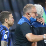 Bergamo. 02 Luglio 2020 Campionato serie A Tim 2019 - 2020 stadio Gewiss Stadioum 29 giornata
Atalanta - Napoli
Ph Moroni / Silpress nella foto ,esultanza fine partita