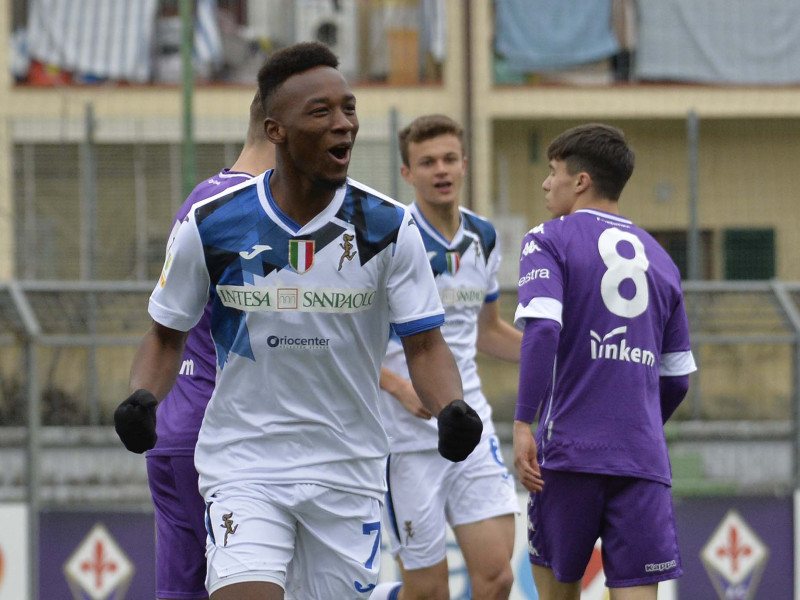 FIORENTINA PRIMAVERA - ATALANTA PRIMAVERA 17-02-2021 SIDIBE E PANADA ESULTANO. GALASSI SILVANO/SILPRESS